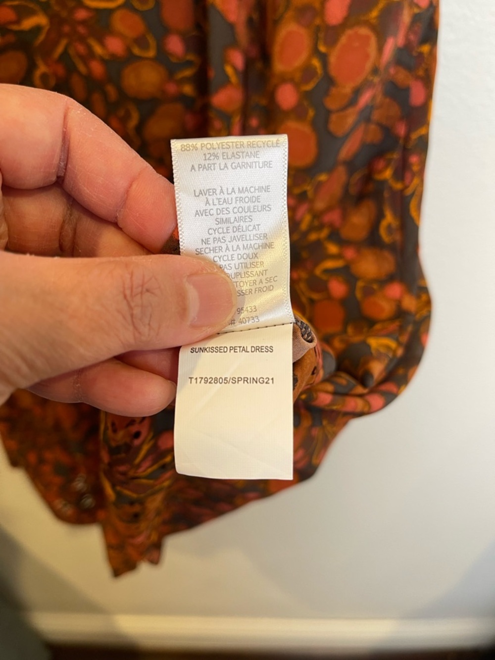 Floral A-Line Sundress in Rust and Olive - Picture 7 of 7